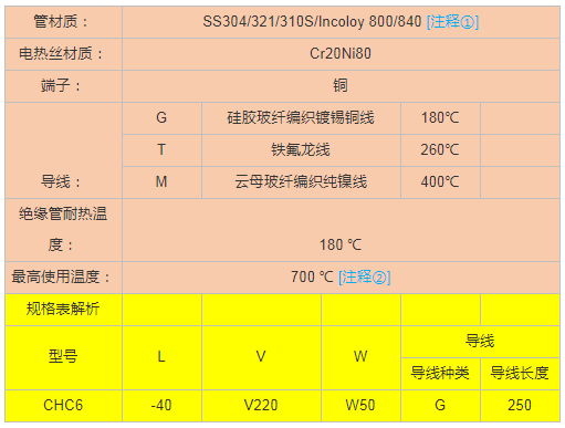 單頭電加熱管選型指導(dǎo)-技術(shù)參數(shù)選擇